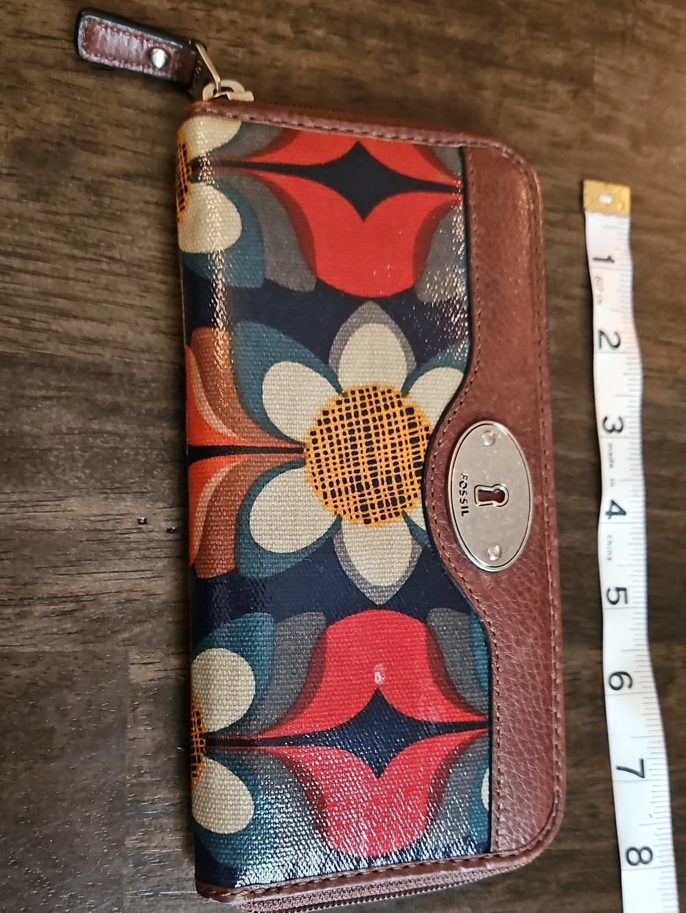 Fossil Key-Per Zippered Wallet